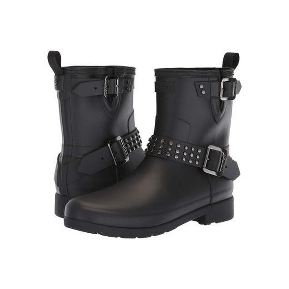 Black Studded Ankle Boots
